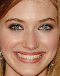 Imogen Poots's eyes